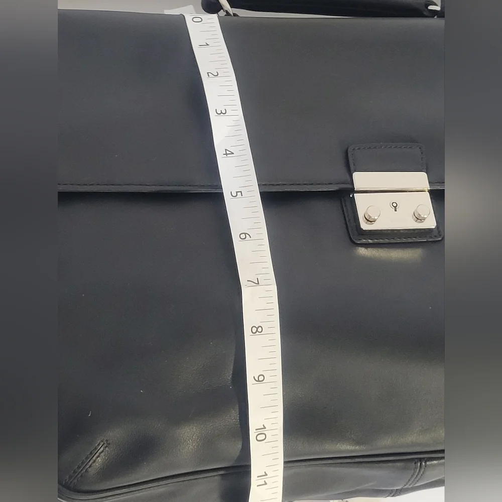 Coach Black Leather Men's Briefcase
